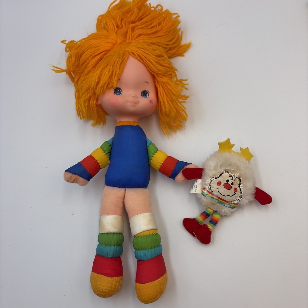 Vintage 1983 Rainbow Brite Doll 10" Twink Hallmark Mattel Yellow Yarn Hair  READ